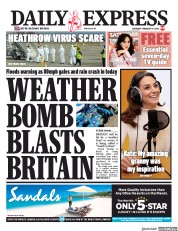 Daily Express () Newspaper Front Page for 15 February 2020