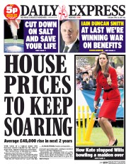 Daily Express () Newspaper Front Page for 15 April 2014
