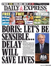 Daily Express () Newspaper Front Page for 15 June 2021