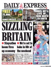 Daily Express () Newspaper Front Page for 15 July 2021