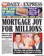 Daily Express () Newspaper Front Page for 15 August 2011