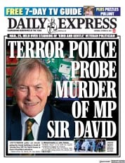Daily Express () Newspaper Front Page for 16 October 2021