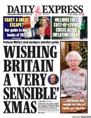 Daily Express () Newspaper Front Page for 16 December 2021