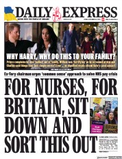 Daily Express () Newspaper Front Page for 16 December 2022