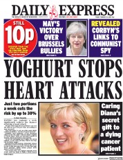 Daily Express () Newspaper Front Page for 16 February 2018