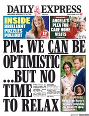 Daily Express () Newspaper Front Page for 16 February 2021