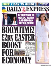 Daily Express () Newspaper Front Page for 16 April 2022