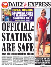 Daily Express () Newspaper Front Page for 16 May 2014