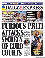 Daily Express () Newspaper Front Page for 16 June 2022