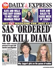 Daily Express () Newspaper Front Page for 16 September 2013
