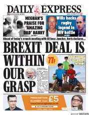 Daily Express () Newspaper Front Page for 16 September 2019