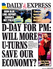 Daily Express () Newspaper Front Page for 17 October 2022