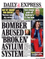 Daily Express () Newspaper Front Page for 17 November 2021