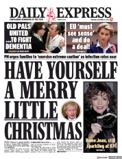 Daily Express () Newspaper Front Page for 17 December 2020