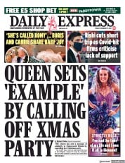 Daily Express () Newspaper Front Page for 17 December 2021