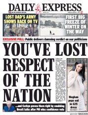 Daily Express () Newspaper Front Page for 17 January 2019