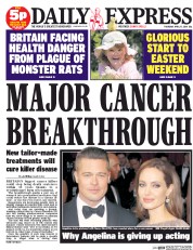 Daily Express () Newspaper Front Page for 17 April 2014