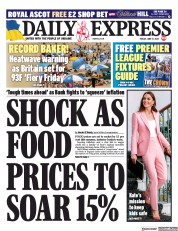 Daily Express () Newspaper Front Page for 17 June 2022