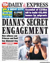 Daily Express () Newspaper Front Page for 17 August 2011