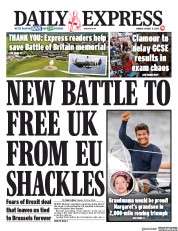 Daily Express () Newspaper Front Page for 17 August 2020