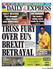 Daily Express () Newspaper Front Page for 17 August 2022