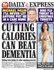 Daily Express () Newspaper Front Page for 18 November 2014