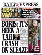 Daily Express () Newspaper Front Page for 18 November 2021