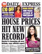 Daily Express () Newspaper Front Page for 18 December 2013