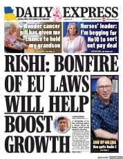 Daily Express () Newspaper Front Page for 18 January 2023