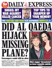 Daily Express () Newspaper Front Page for 18 March 2014