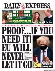 Daily Express () Newspaper Front Page for 18 March 2021