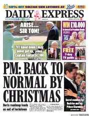 Daily Express () Newspaper Front Page for 18 July 2020