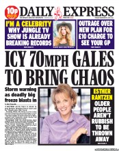 Daily Express () Newspaper Front Page for 19 November 2013