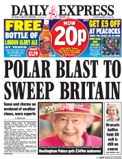 Daily Express () Newspaper Front Page for 19 November 2016