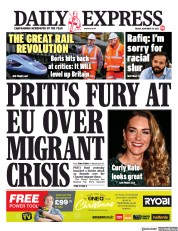 Daily Express () Newspaper Front Page for 19 November 2021