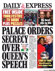 Daily Express () Newspaper Front Page for 19 December 2020
