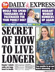 Daily Express () Newspaper Front Page for 19 February 2015