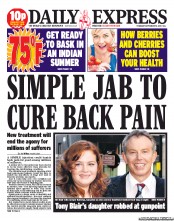 Daily Express () Newspaper Front Page for 19 September 2013
