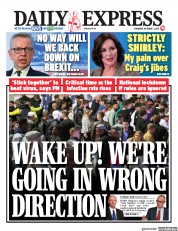 Daily Express () Newspaper Front Page for 1 October 2020