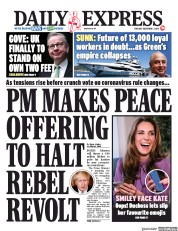 Daily Express () Newspaper Front Page for 1 December 2020
