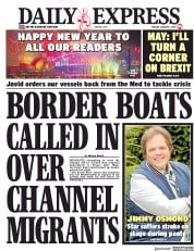 Daily Express () Newspaper Front Page for 1 January 2019