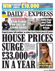 Daily Express () Newspaper Front Page for 1 April 2022