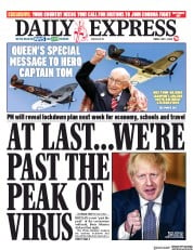 Daily Express () Newspaper Front Page for 1 May 2020