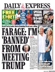 Daily Express () Newspaper Front Page for 1 June 2019