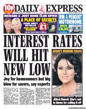 Daily Express () Newspaper Front Page for 1 September 2011