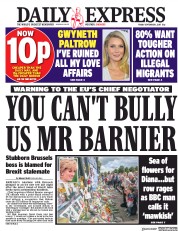Daily Express () Newspaper Front Page for 1 September 2017