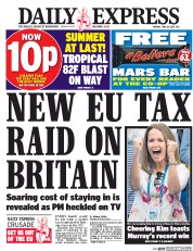 Daily Express () Newspaper Front Page for 20 June 2016