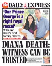 Daily Express () Newspaper Front Page for 20 August 2013