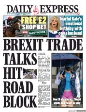 Daily Express () Newspaper Front Page for 20 August 2020