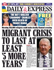 Daily Express () Newspaper Front Page for 20 August 2022